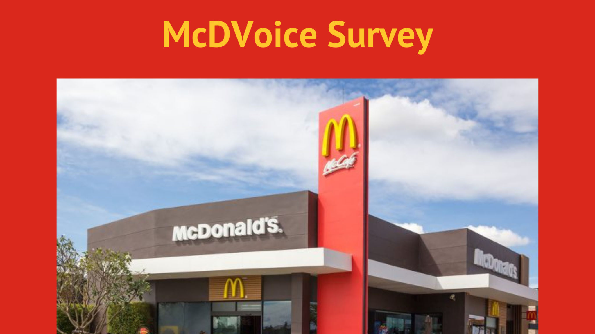 McDVOICE Take McDonald's Survey on