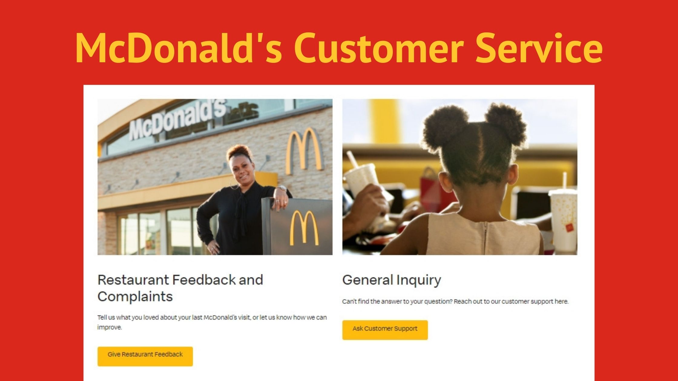 mcdonald's customer service » McDVOICE
